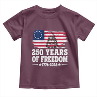 250 Years Of Freedom Toddler T Shirt Gadsden Flag American Patriot US