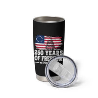 250 Years Of Freedom Tumbler Cup Gadsden Flag American Patriot US