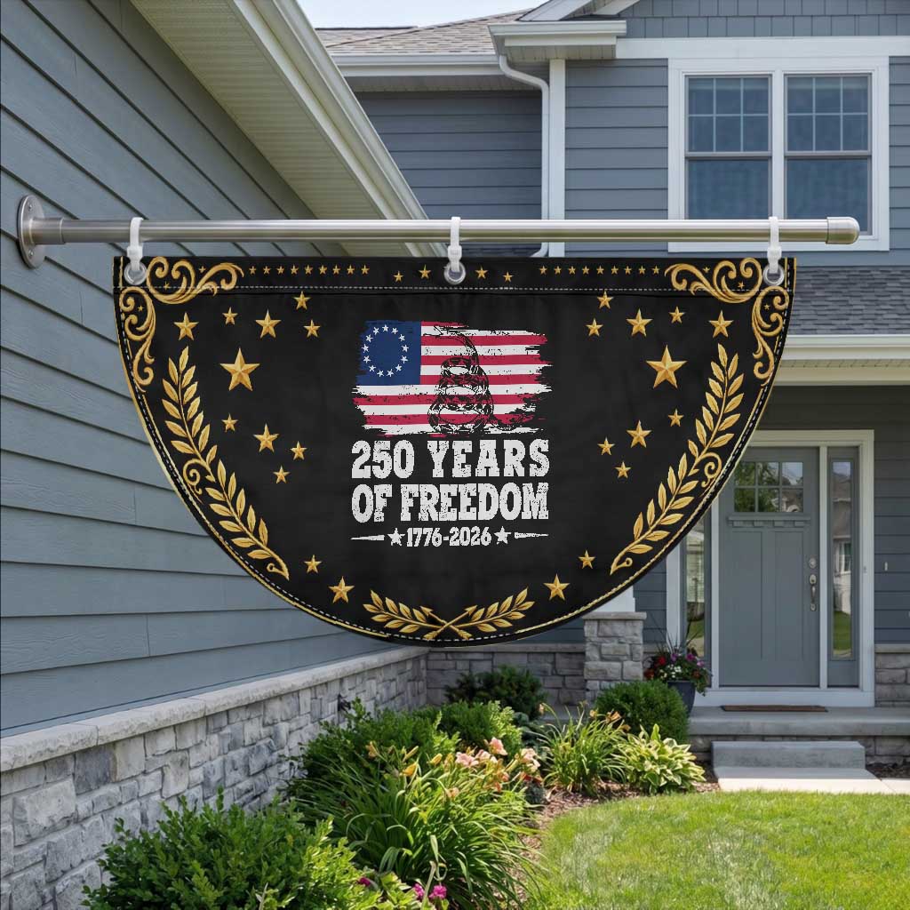 250 Years Of Freedom Patriotic Fan Flag Gadsden Flag American Patriot US