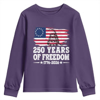 250 Years Of Freedom Youth Sweatshirt Gadsden Flag American Patriot US