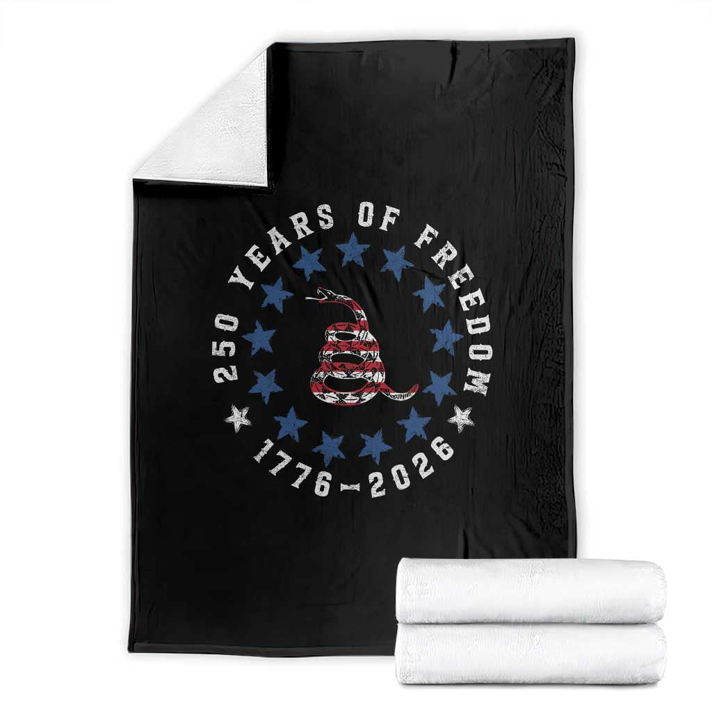 250 Years Of Freedom Throw Blanket Gadsden Betty Ross Flag Ring of Stars American Patriot US