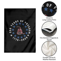 250 Years Of Freedom Garden Flag Gadsden Betty Ross Flag Ring of Stars American Patriot US