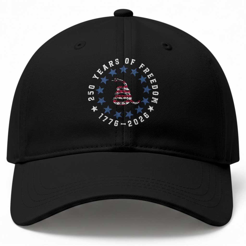 250 Years Of Freedom Baseball Cap Gadsden Betty Ross Flag Ring of Stars American Patriot US