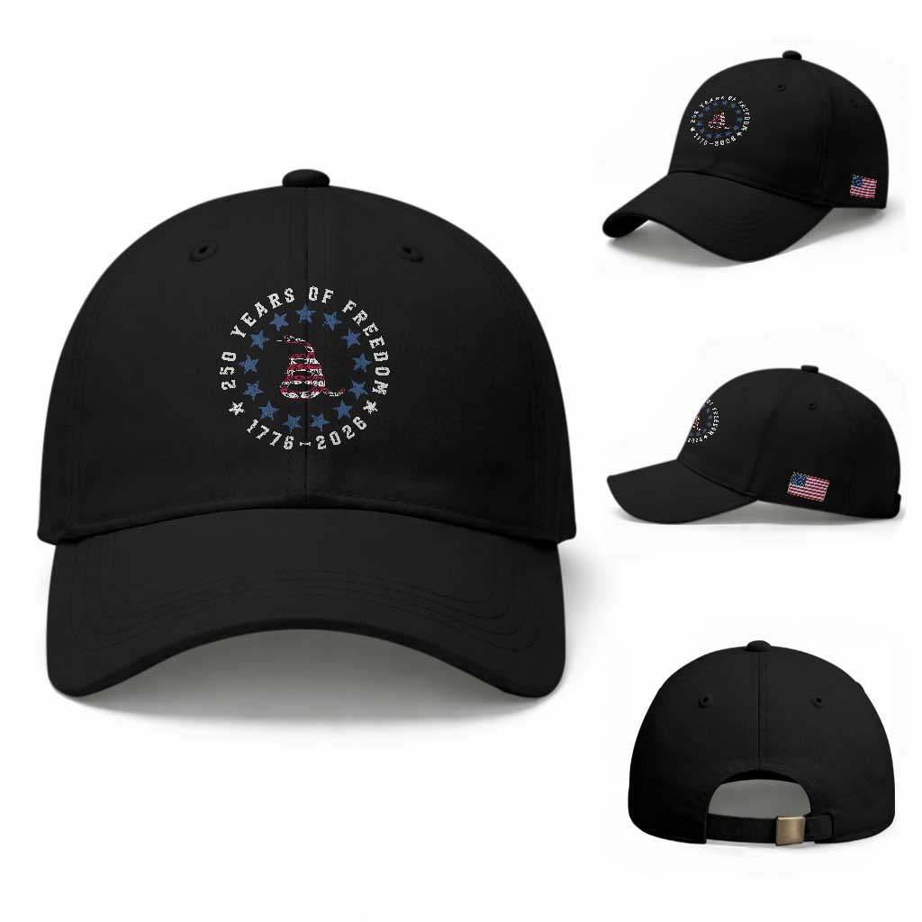 250 Years Of Freedom Baseball Cap Gadsden Betty Ross Flag Ring of Stars American Patriot US