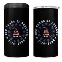 250 Years Of Freedom 4 in 1 Can Cooler Tumbler Gadsden Betty Ross Flag Ring of Stars American Patriot US
