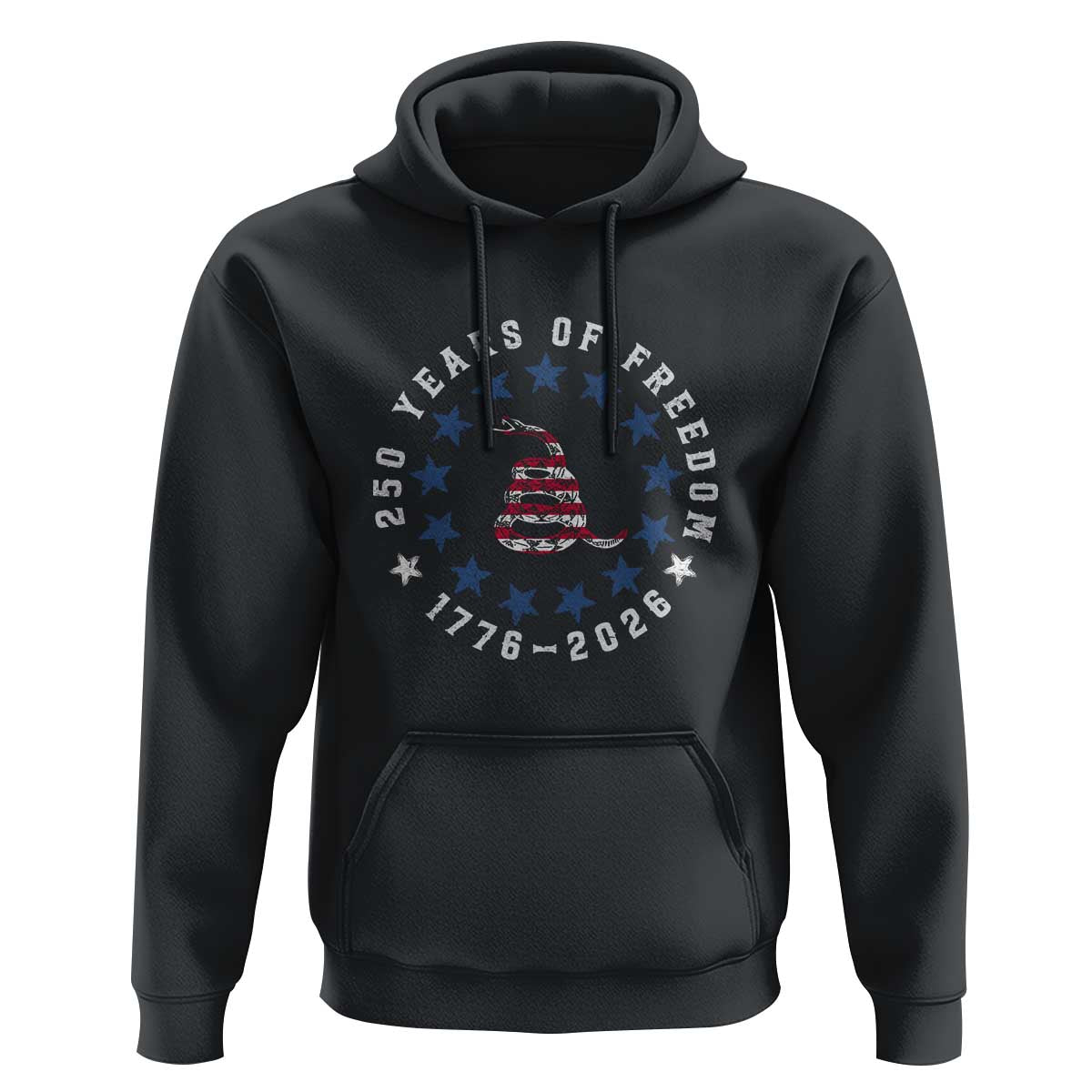 250 Years Of Freedom Hoodie Gadsden Betty Ross Flag Ring of Stars American Patriot US