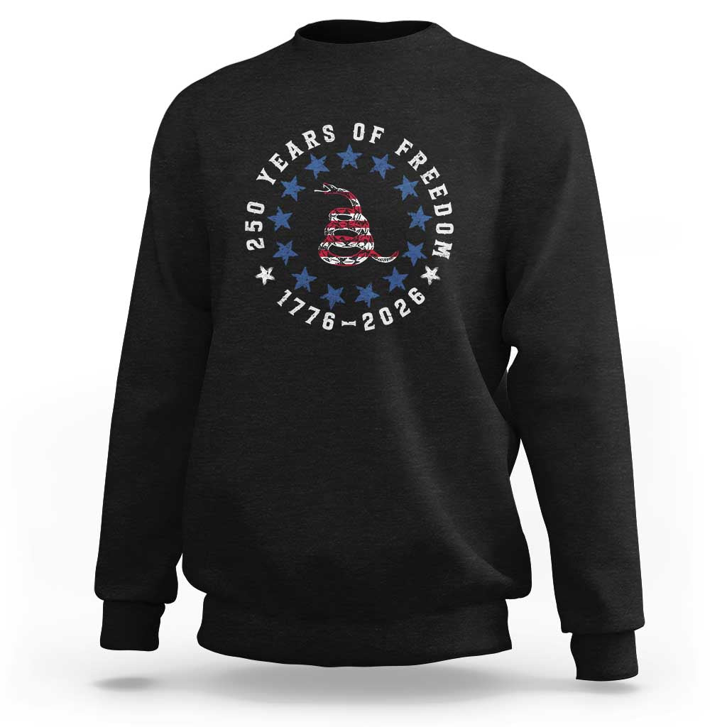 250 Years Of Freedom Sweatshirt Gadsden Betty Ross Flag Ring of Stars American Patriot US