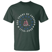 250 Years Of Freedom T Shirt Gadsden Betty Ross Flag Ring of Stars American Patriot US
