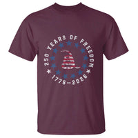 250 Years Of Freedom T Shirt Gadsden Betty Ross Flag Ring of Stars American Patriot US