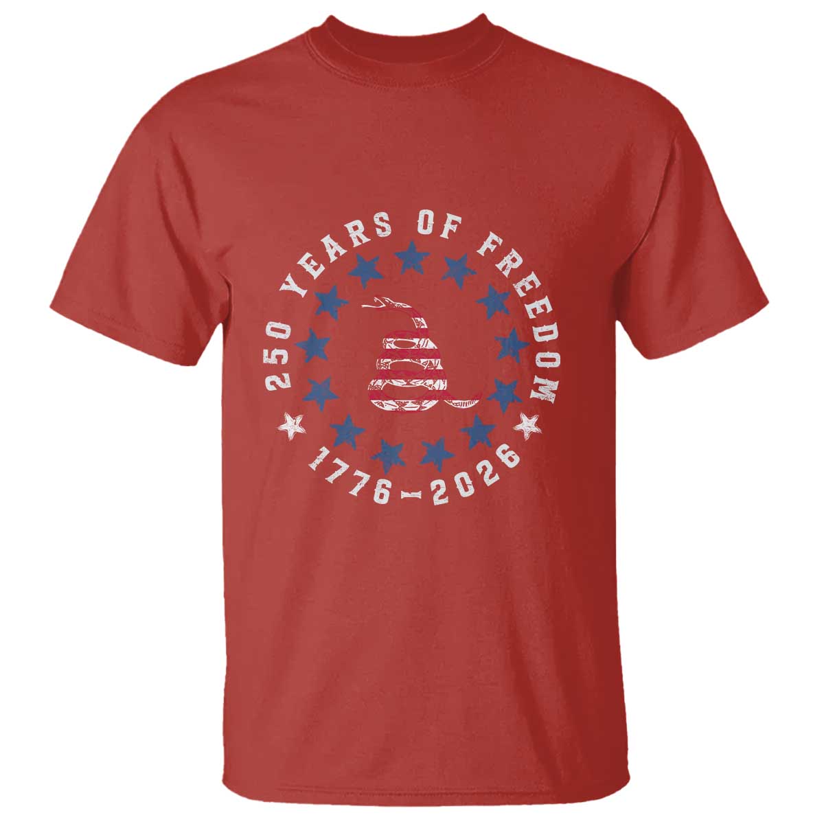 250 Years Of Freedom T Shirt Gadsden Betty Ross Flag Ring of Stars American Patriot US