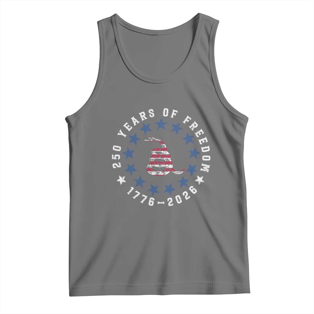 250 Years Of Freedom Tank Top Gadsden Betty Ross Flag Ring of Stars American Patriot US
