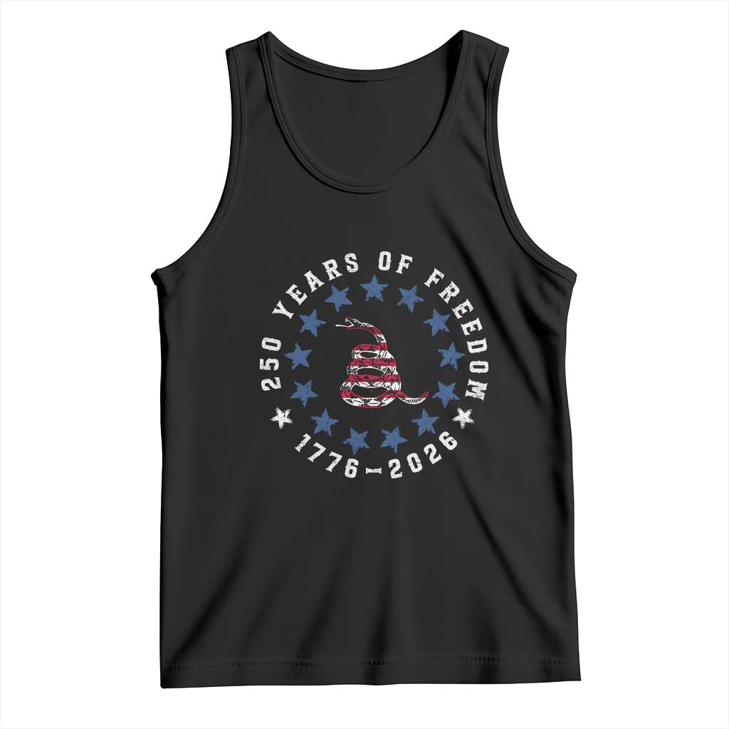 250 Years Of Freedom Tank Top Gadsden Betty Ross Flag Ring of Stars American Patriot US