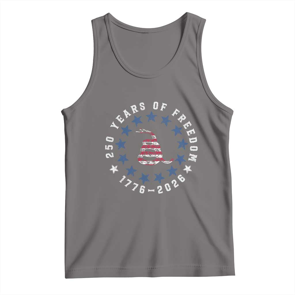 250 Years Of Freedom Tank Top Gadsden Betty Ross Flag Ring of Stars American Patriot US