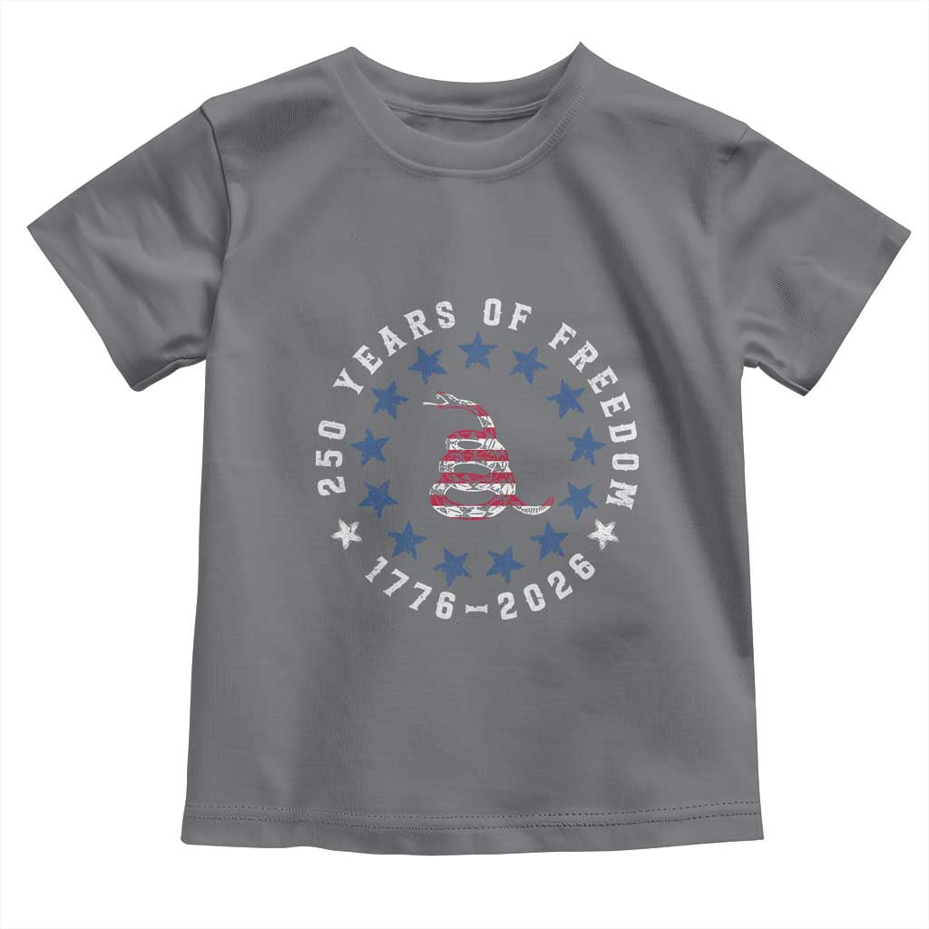 250 Years Of Freedom Toddler T Shirt Gadsden Betty Ross Flag Ring of Stars American Patriot US