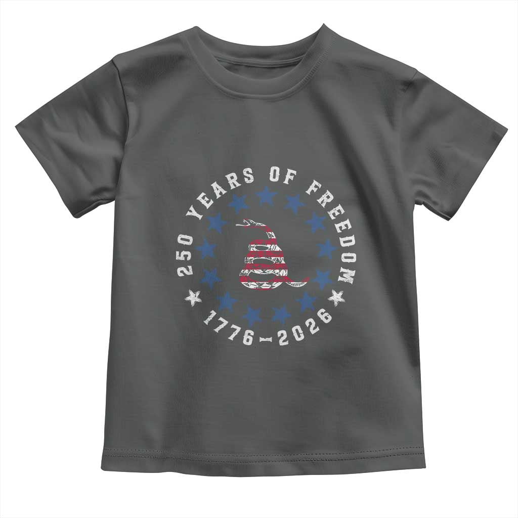 250 Years Of Freedom Toddler T Shirt Gadsden Betty Ross Flag Ring of Stars American Patriot US