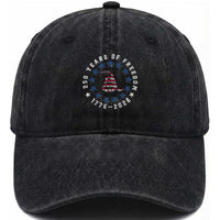 250 Years Of Freedom Washed Cotton Baseball Cap Gadsden Betty Ross Flag Ring of Stars American Patriot US