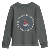 250 Years Of Freedom Youth Sweatshirt Gadsden Betty Ross Flag Ring of Stars American Patriot US