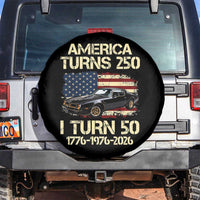 America Turns 250 I Turn 50 1976 50th Birthday Spare Tire Cover Retro 70s Muscle Car Lover