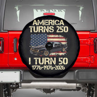 America Turns 250 I Turn 50 1976 50th Birthday Spare Tire Cover Retro 70s Muscle Car Lover