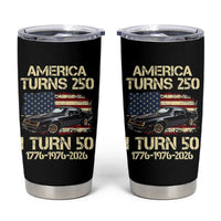 America Turns 250 I Turn 50 1976 50th Birthday Tumbler Cup Retro 70s Muscle Car Lover