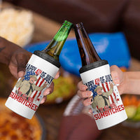 Happy 4th Of July To All You Sumbitches 4 in 1 Can Cooler Tumbler Funny USA 250th Anniversary Independence Day