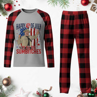 Happy 4th Of July To All You Sumbitches Plaid Pajama Set Funny USA 250th Anniversary Independence Day