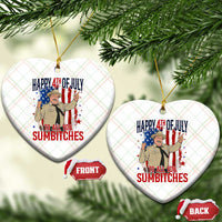 Happy 4th Of July To All You Sumbitches Ceramic Ornament Funny USA 250th Anniversary Independence Day