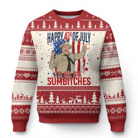 Happy 4th Of July To All You Sumbitches Ugly Christmas Sweater Funny USA 250th Anniversary Independence Day