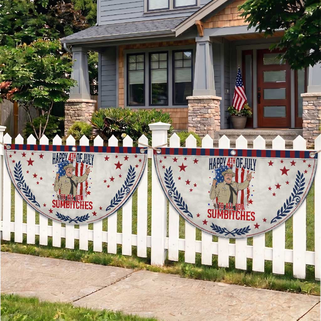 Happy 4th Of July To All You Sumbitches Patriotic Fan Flag Funny USA 250th Anniversary Independence Day