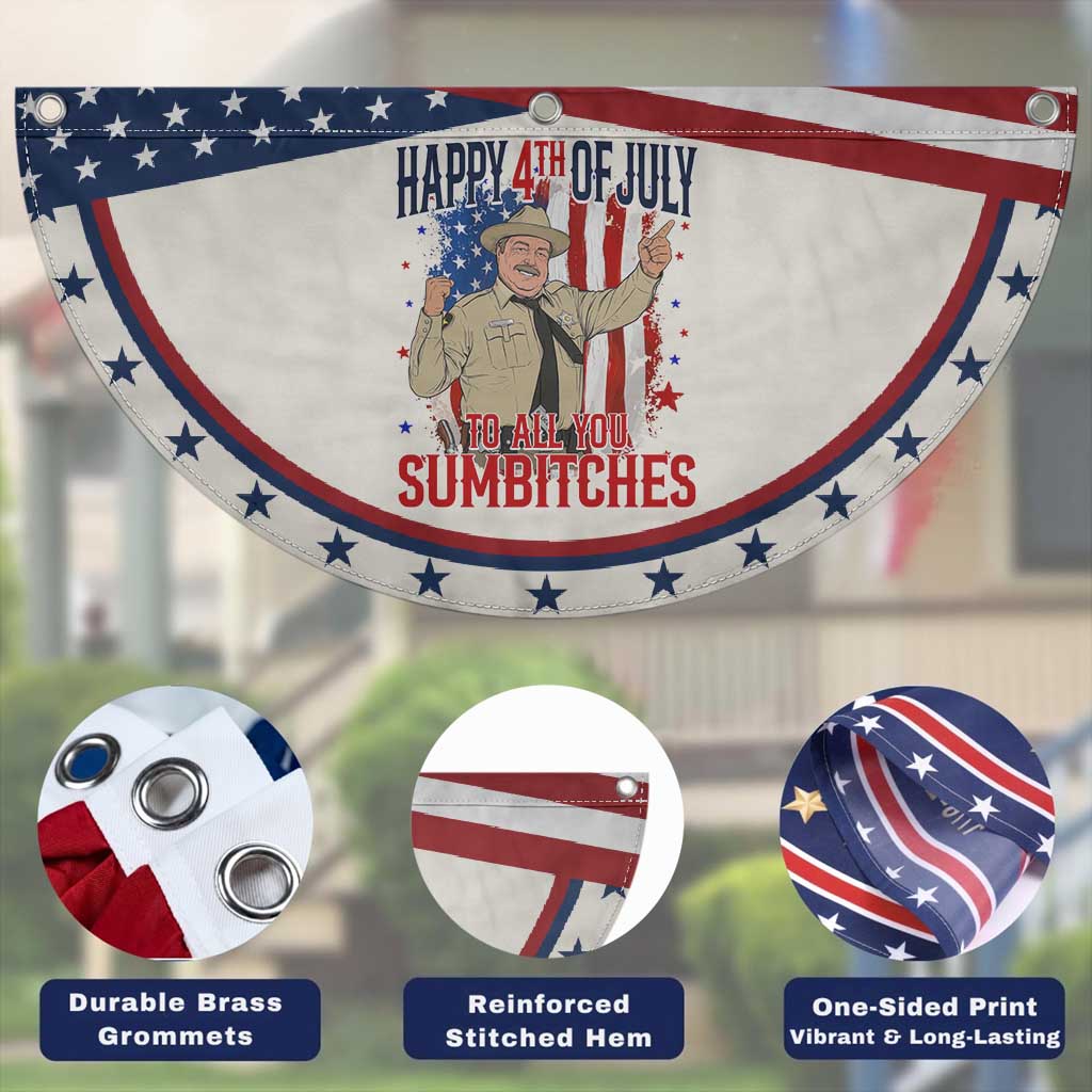 Happy 4th Of July To All You Sumbitches Patriotic Fan Flag Funny USA 250th Anniversary Independence Day