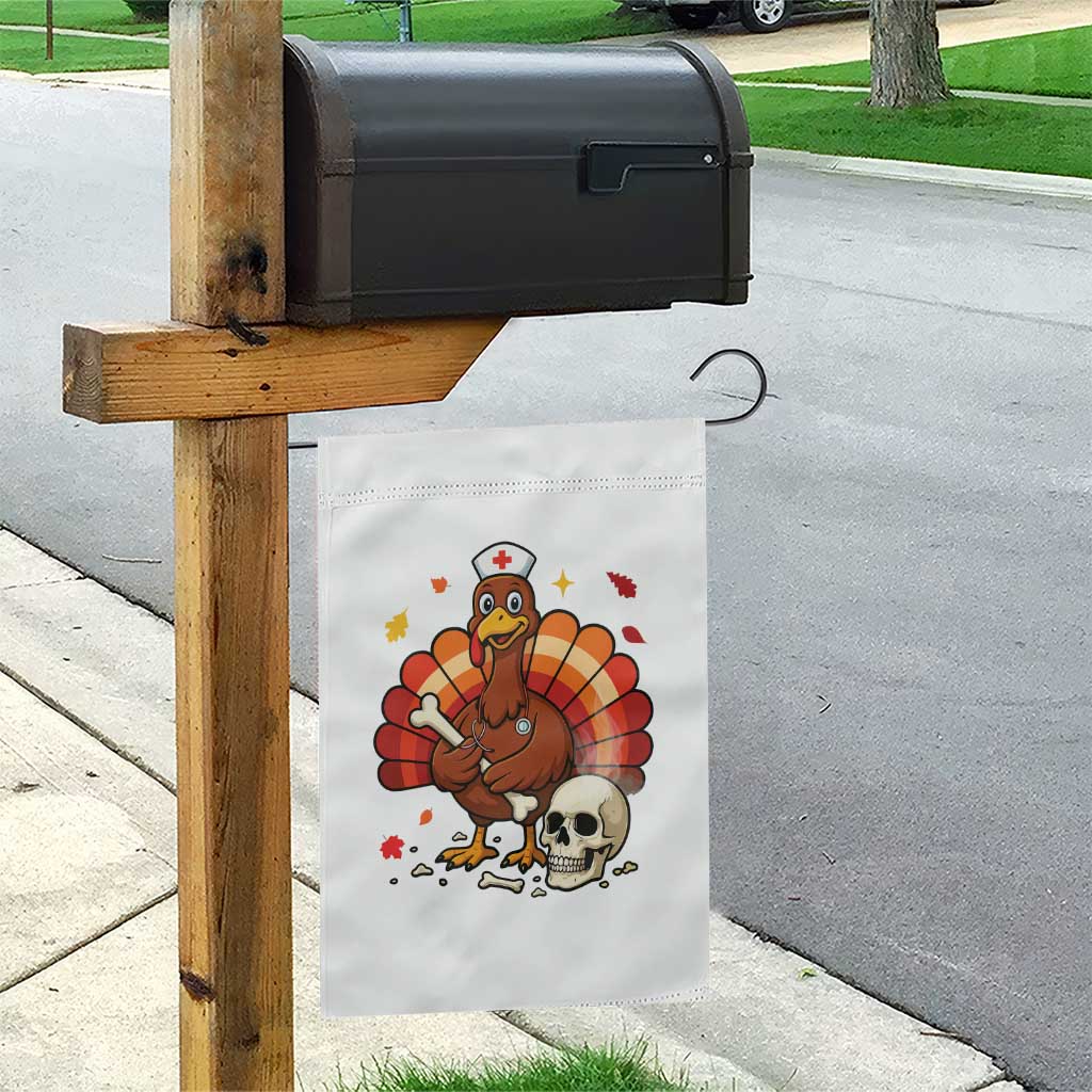 Funny Thanksgiving Nurse Turkey Garden Flag Fall RN - Wonder Print Shop