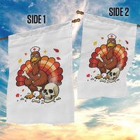 Funny Thanksgiving Nurse Turkey Garden Flag Fall RN - Wonder Print Shop