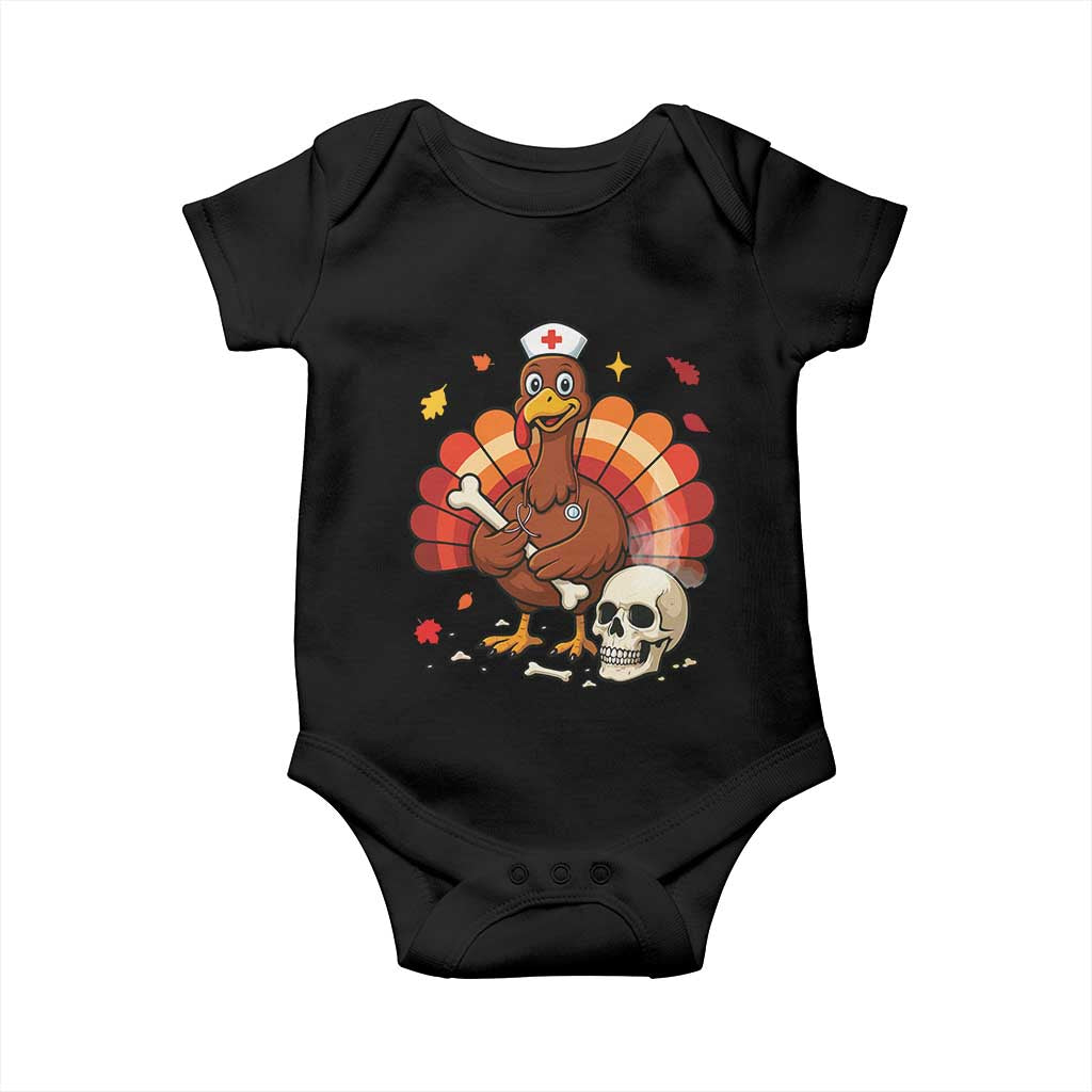 Funny Thanksgiving Nurse Turkey Baby Onesie Fall RN - Wonder Print Shop