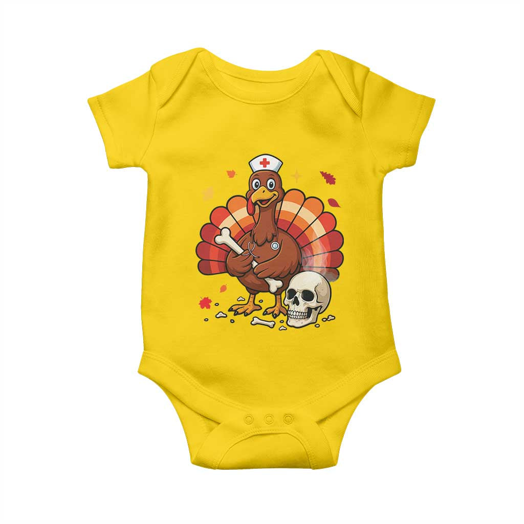 Funny Thanksgiving Nurse Turkey Baby Onesie Fall RN - Wonder Print Shop