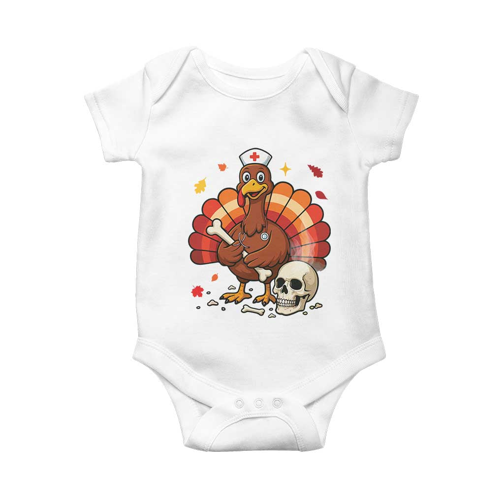 Funny Thanksgiving Nurse Turkey Baby Onesie Fall RN - Wonder Print Shop