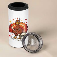 Funny Thanksgiving Nurse Turkey 4 in 1 Can Cooler Tumbler Fall RN - Wonder Print Shop