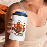 Funny Thanksgiving Nurse Turkey 4 in 1 Can Cooler Tumbler Fall RN - Wonder Print Shop