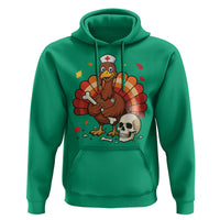 Funny Thanksgiving Nurse Turkey Hoodie Fall RN - Wonder Print Shop