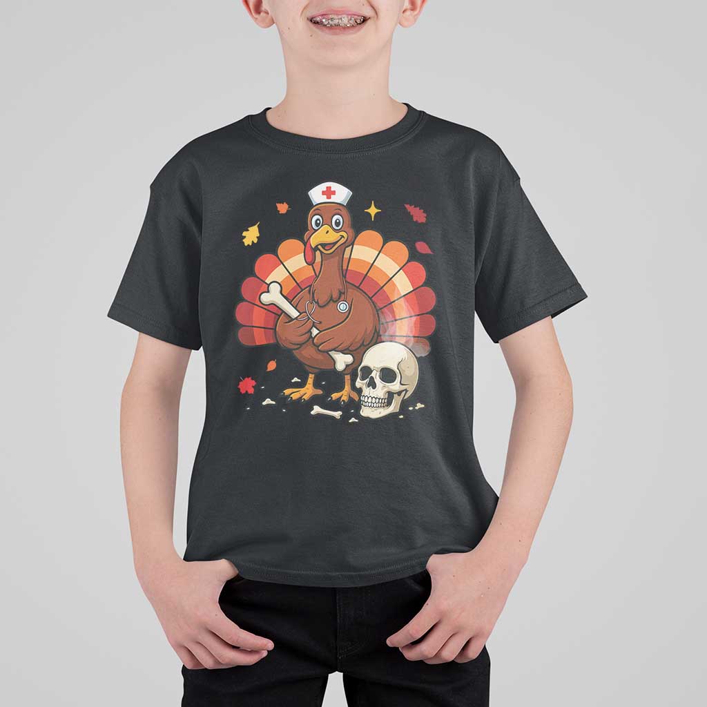 Funny Thanksgiving Nurse Turkey T Shirt For Kid Fall RN - Wonder Print Shop
