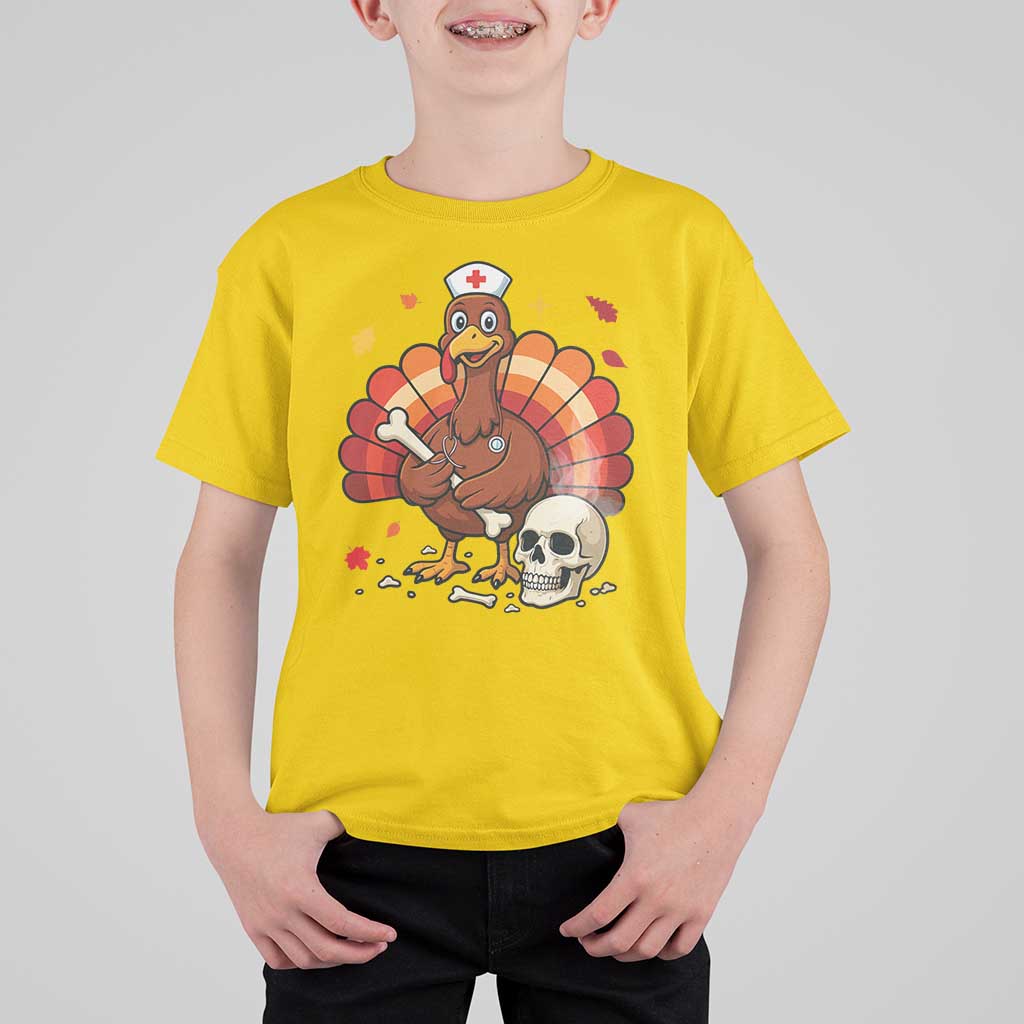 Funny Thanksgiving Nurse Turkey T Shirt For Kid Fall RN - Wonder Print Shop