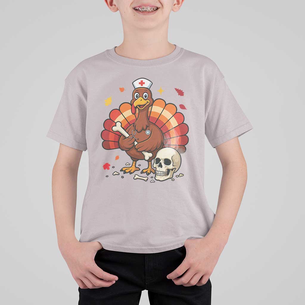 Funny Thanksgiving Nurse Turkey T Shirt For Kid Fall RN - Wonder Print Shop