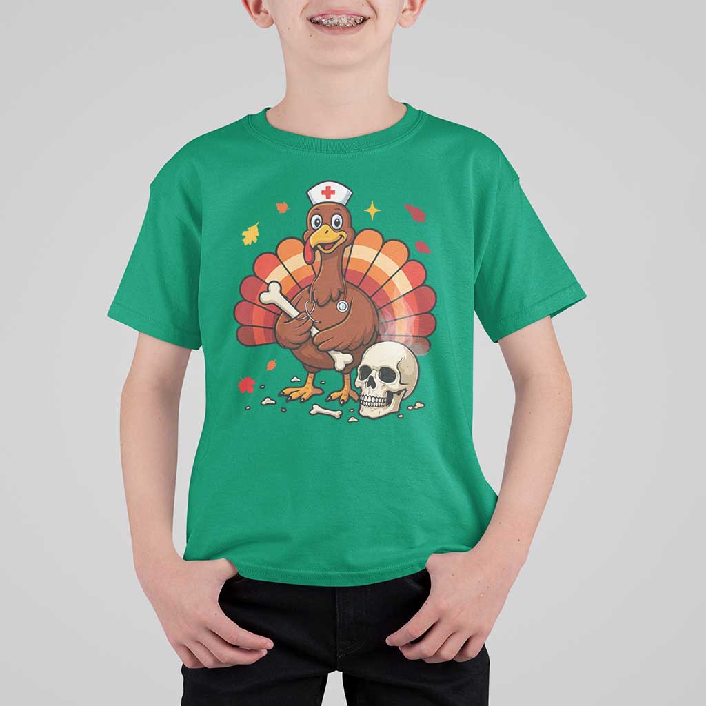 Funny Thanksgiving Nurse Turkey T Shirt For Kid Fall RN - Wonder Print Shop