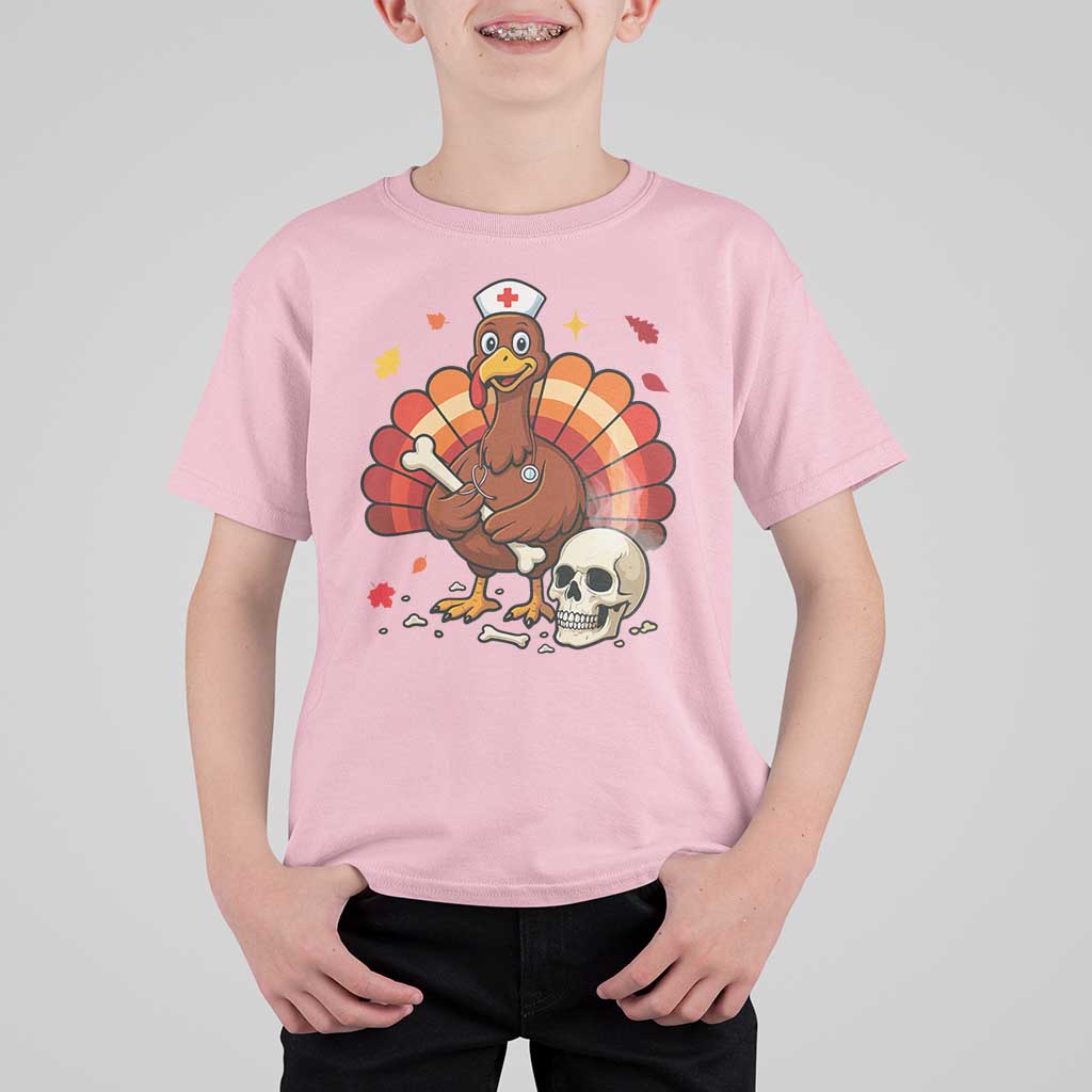 Funny Thanksgiving Nurse Turkey T Shirt For Kid Fall RN - Wonder Print Shop
