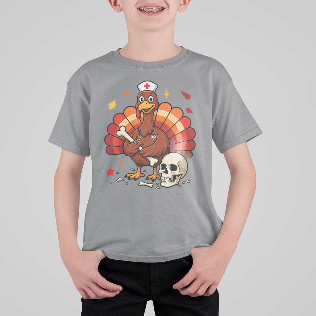 Funny Thanksgiving Nurse Turkey T Shirt For Kid Fall RN - Wonder Print Shop