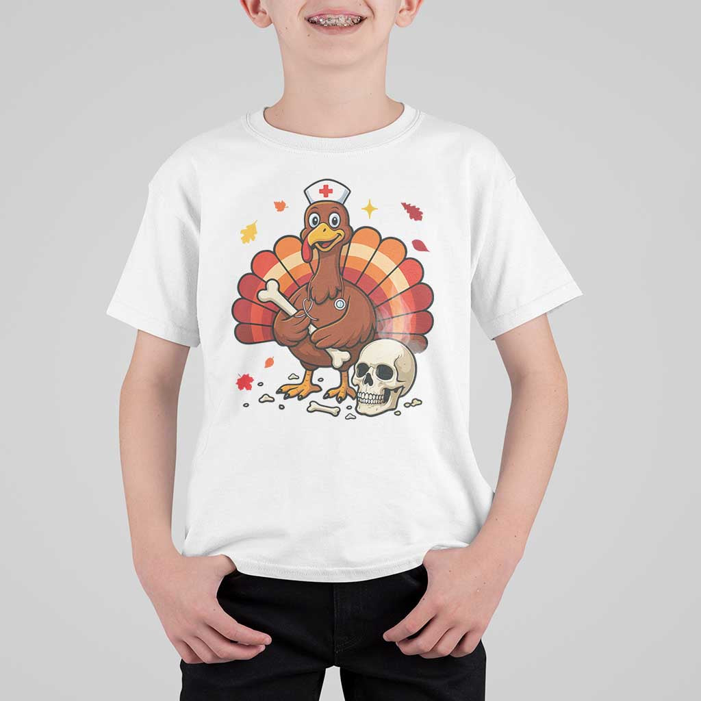 Funny Thanksgiving Nurse Turkey T Shirt For Kid Fall RN - Wonder Print Shop
