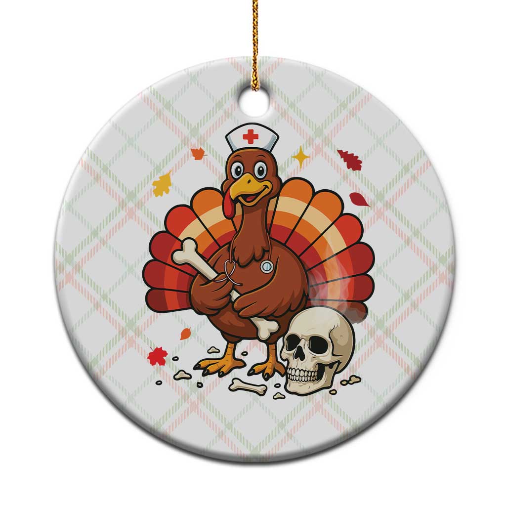 Funny Thanksgiving Nurse Turkey Ceramic Ornament Fall RN - Wonder Print Shop