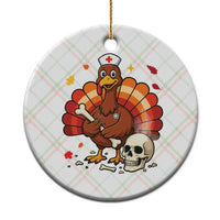Funny Thanksgiving Nurse Turkey Ceramic Ornament Fall RN - Wonder Print Shop