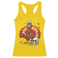 Funny Thanksgiving Nurse Turkey Racerback Tank Top Fall RN - Wonder Print Shop