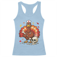 Funny Thanksgiving Nurse Turkey Racerback Tank Top Fall RN - Wonder Print Shop