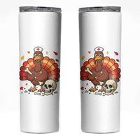 Funny Thanksgiving Nurse Turkey Skinny Tumbler Fall RN - Wonder Print Shop